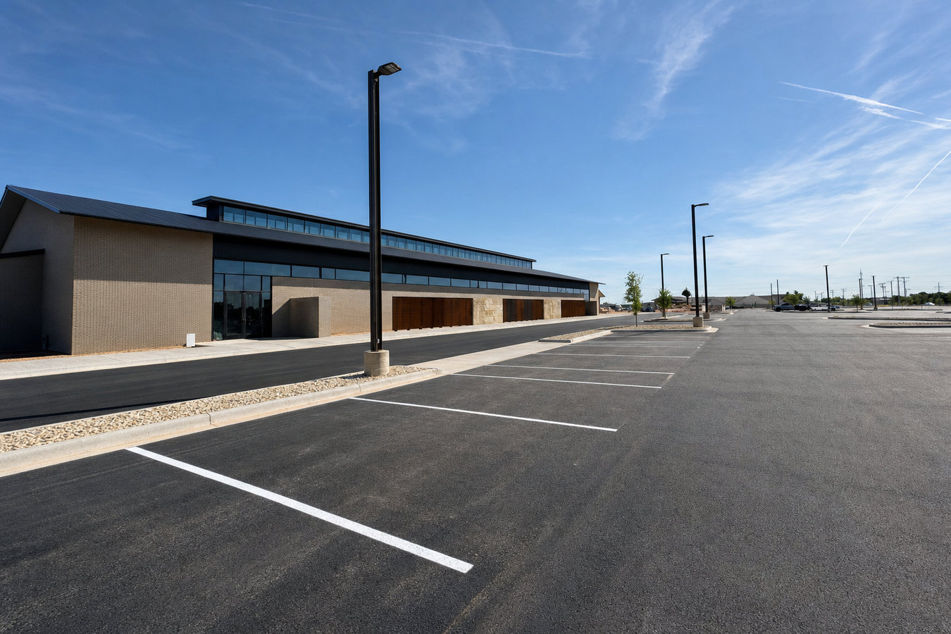 Parking lot paving